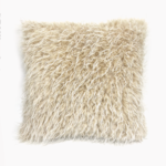 18"x18"Shag Square Faux Fur Throw Pillow