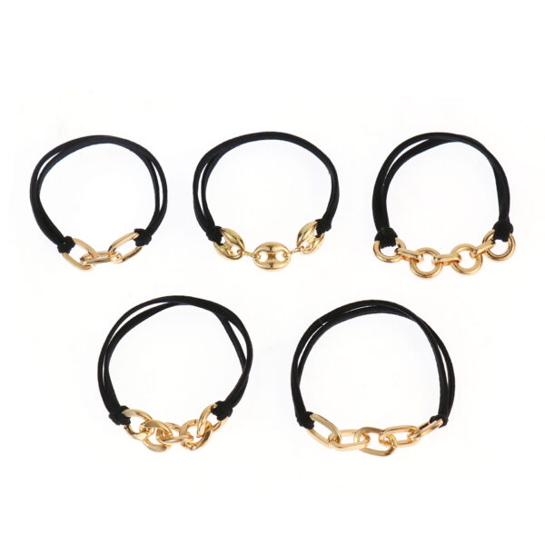5-piece Chain-Decorated Pony Holder Set