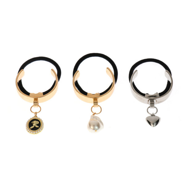 Chic Alloy & Pendant Pony Holder Trio
