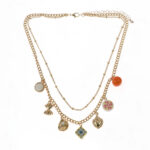 Heart and Mixed Charm 17.5 Inch Layered Necklace