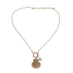 Simulated Pearl and Charm Cluster 18 Inch Necklace