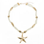 Trim and Starfish Icon Charm 18 Inch Necklace
