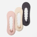 3-Pack Scalloped Edge Footlets in Multi Pink