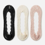 3-Pack Lace Footlets in Mulit Pink