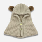 Kids Cute Knit Hooded Scarf