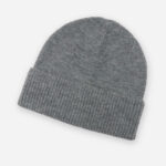 Heather Grey Cuffed Knit Beanie