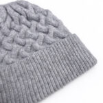 Wool Blend Ribbed Cuff Winter Beanie Hat (Oatmeal / Cream / Light Gray) - Image 3