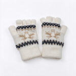 Christmas Deer Pompon Beanie And Gloves Set - Image 7