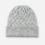Knit Beanie and Scarf Set (Heather Gray/Oat Beige) - Image 3