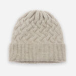 Knit Beanie and Scarf Set (Heather Gray/Oat Beige) - Image 4