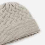 Knit Beanie and Scarf Set (Heather Gray/Oat Beige) - Image 6