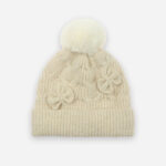 Kids Bow Pom Pom Beanie - Image 3