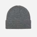 Heather Grey Cuffed Knit Beanie - Image 3