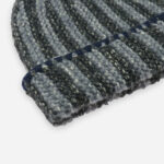 Marled Striped Ribbed Cuffed Beanie - Image 5
