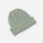 Sage Green Cable Knit Winter Beanie - Image 4
