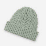 Sage Green Cable Knit Winter Beanie
