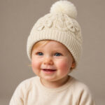 Kids Bow Pom Pom Beanie - Image 2